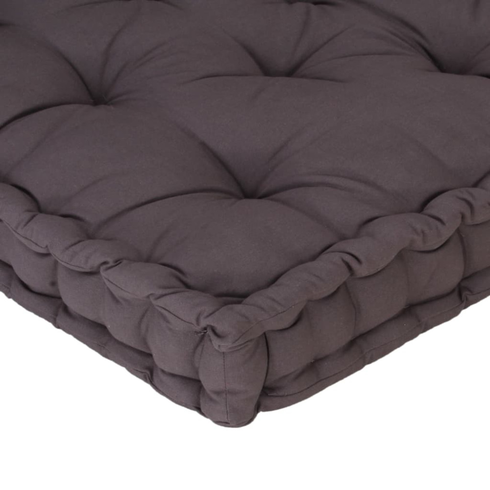 Produktbild för Dyna till pallsoffa bomull 120x80x10 cm antracit