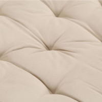 Produktbild för Dyna till pallsoffa bomull 120x40x7 cm beige