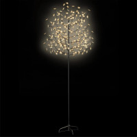 Produktbild för Plastgran 220 LED körsbärsblommor varmvitt ljus 220 cm