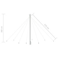 Produktbild för Julgran LED inomhus/utomhus 576 lysdioder 3,6 m