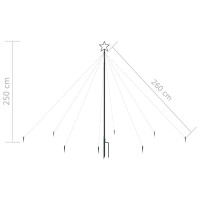 Produktbild för Julgran LED inomhus/utomhus 400 lysdioder 2,5 m