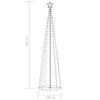 Produktbild för Julgranskon 400 färgglada LEDs 100x360 cm