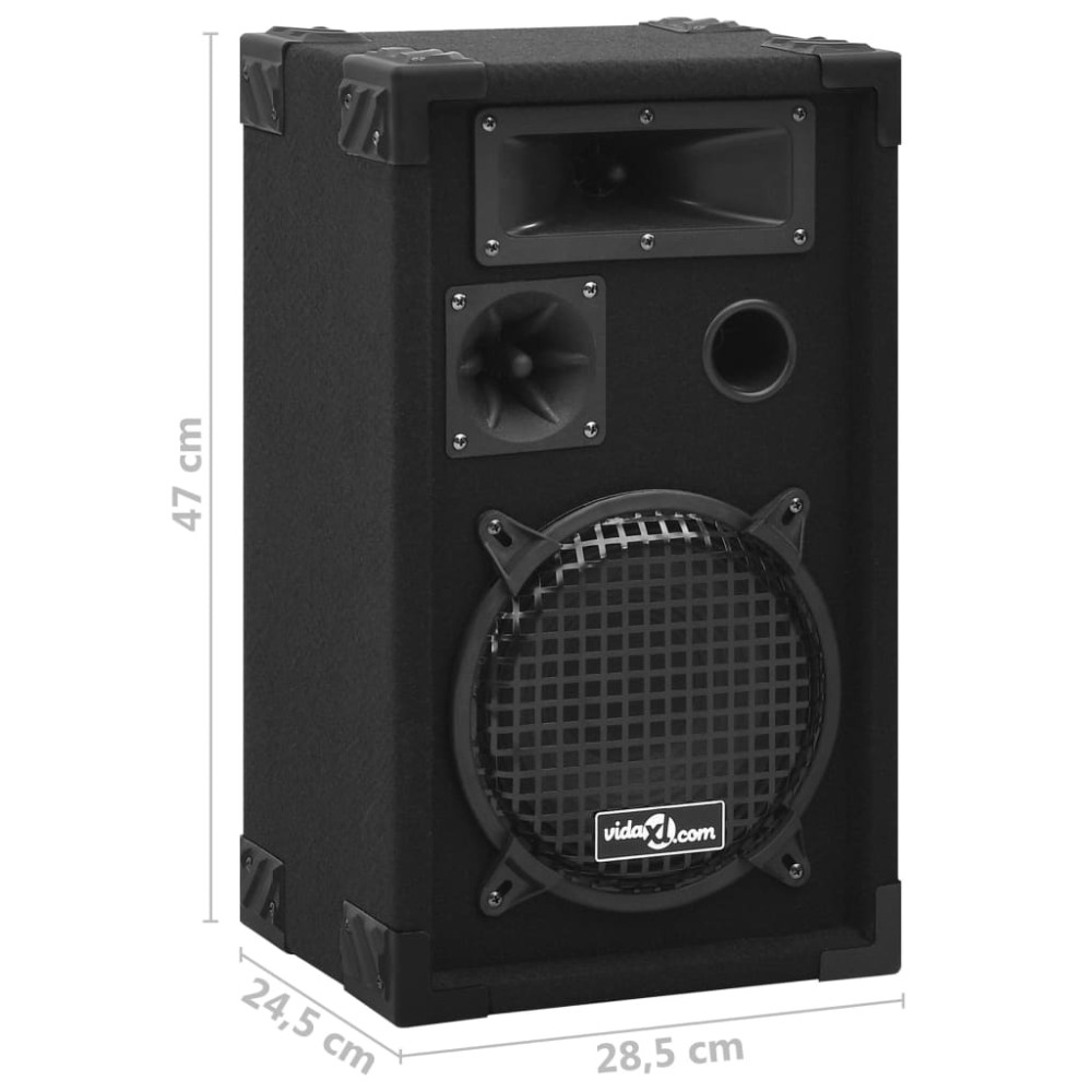 Produktbild för Passiva PA-högtalare 2 st 800 W svart