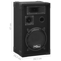 Produktbild för Passiva PA-högtalare 2 st 800 W svart