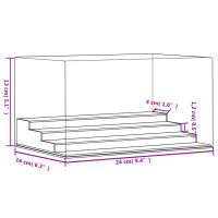 Produktbild för Akryllåda transparent 24x16x13 cm