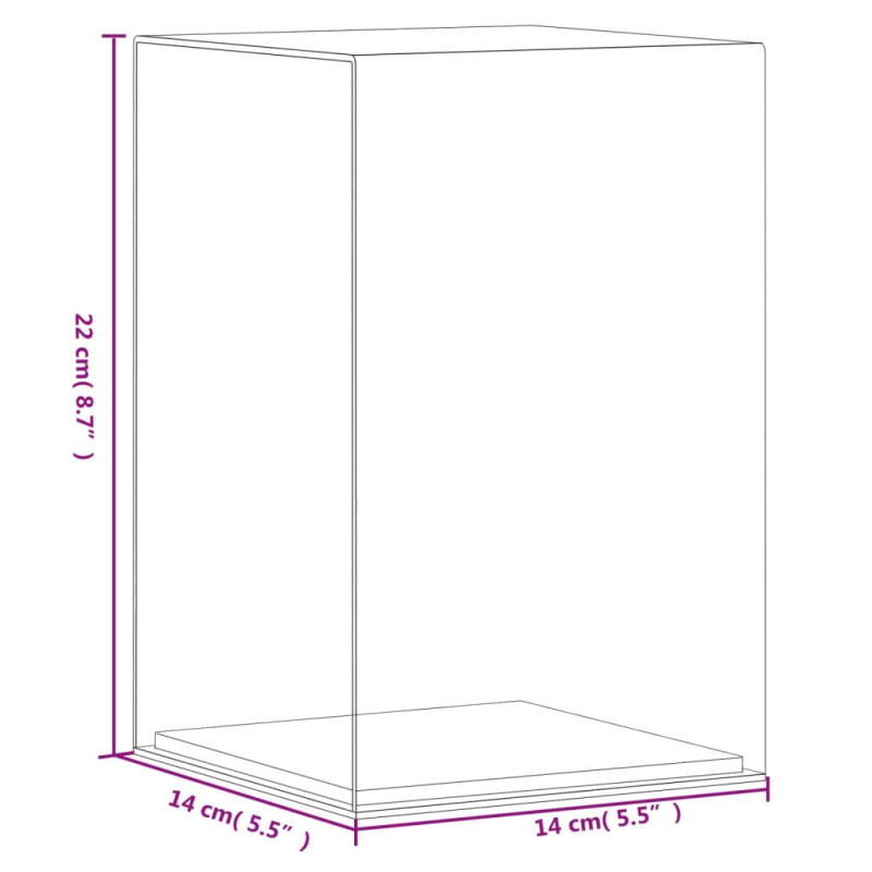 Produktbild för Akryllåda transparent 14x14x22 cm