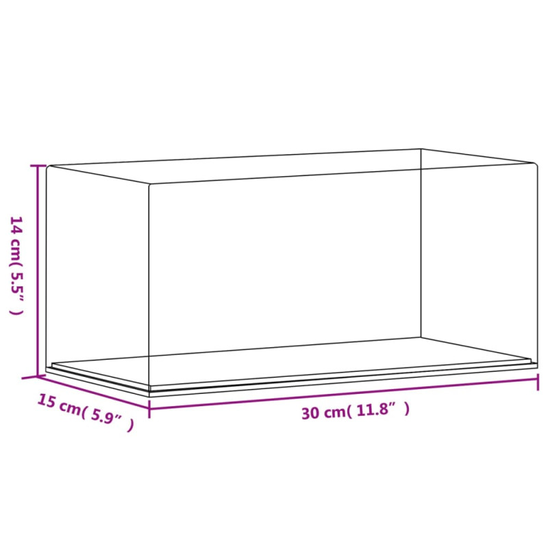 Produktbild för Akryllåda transparent 30x15x14 cm