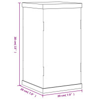 Produktbild för Akryllåda transparent 20x20x38 cm