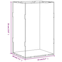 Produktbild för Akryllåda transparent 22x18x35 cm