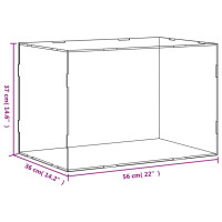 Produktbild för Akryllåda transparent 56x36x37 cm