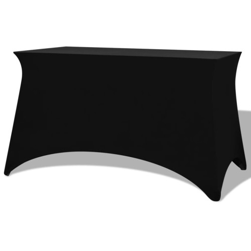 vidaXL Bordsöverdrag stretch 2 st svart 183x76x74 cm
