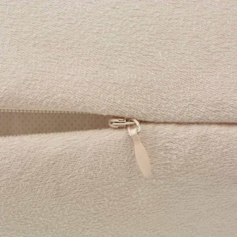 Produktbild för Kuddöverdrag 4 st 50x50 cm mockaimitation polyester beige