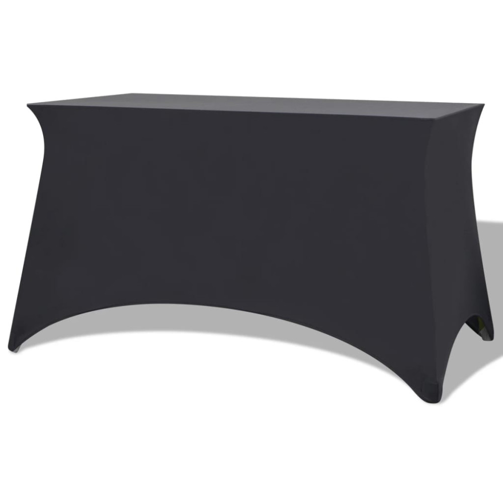 Produktbild för Bordsöverdrag stretch 2 st antracit 183x76x74 cm