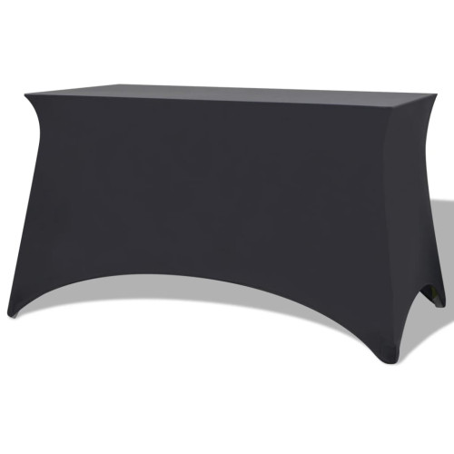 vidaXL Bordsöverdrag stretch 2 st antracit 183x76x74 cm