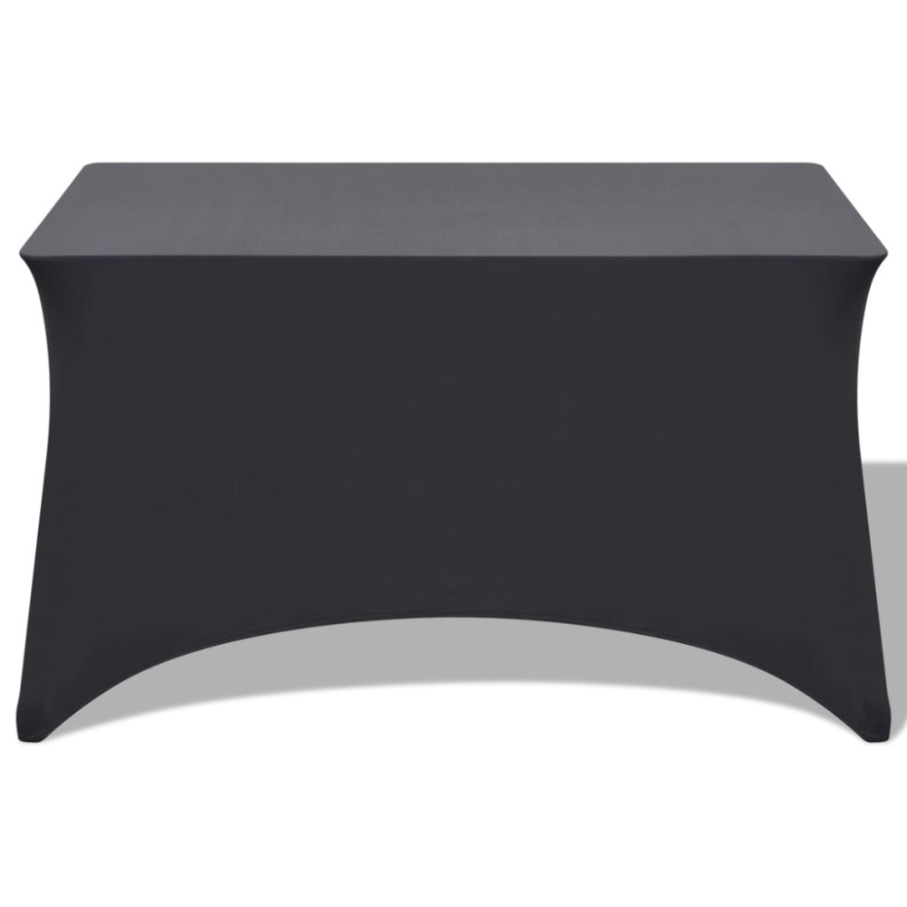 Produktbild för Bordsöverdrag stretch 2 st antracit 183x76x74 cm