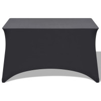 Produktbild för Bordsöverdrag stretch 2 st antracit 183x76x74 cm