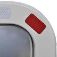 Miniatyr av produktbild för Konvex trafikspegel PC-Plast 60 x 80 cm med reflexer