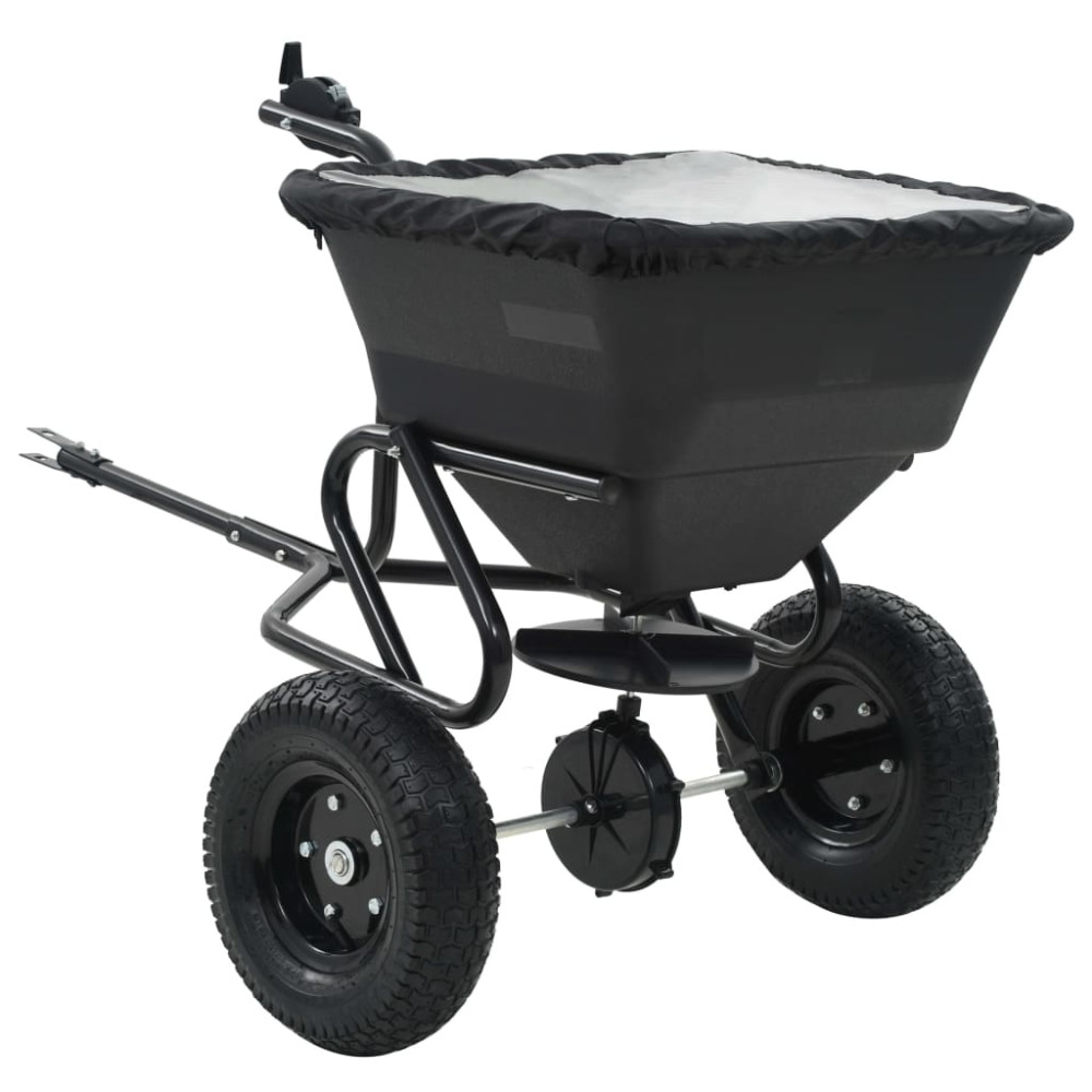 Produktbild för Saltspridare manuell PVC och stål 125x74x79 cm 45 L