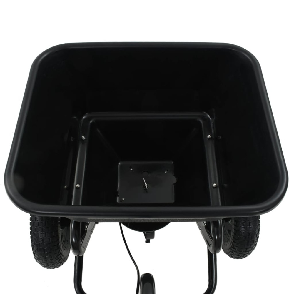 Produktbild för Saltspridare manuell PVC och stål 125x74x79 cm 45 L