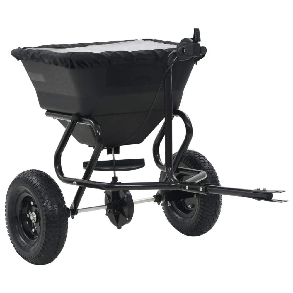 Produktbild för Saltspridare manuell PVC och stål 125x74x79 cm 45 L