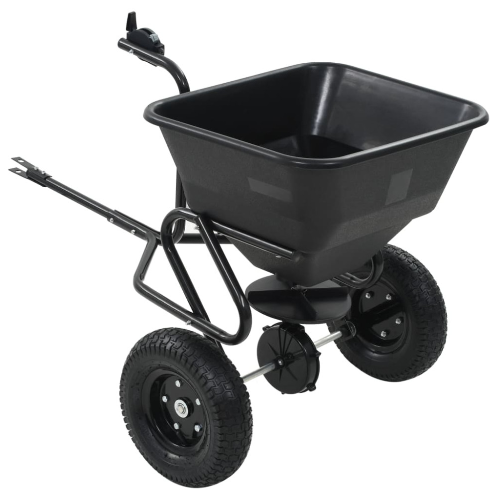 Produktbild för Saltspridare manuell PVC och stål 125x74x79 cm 45 L