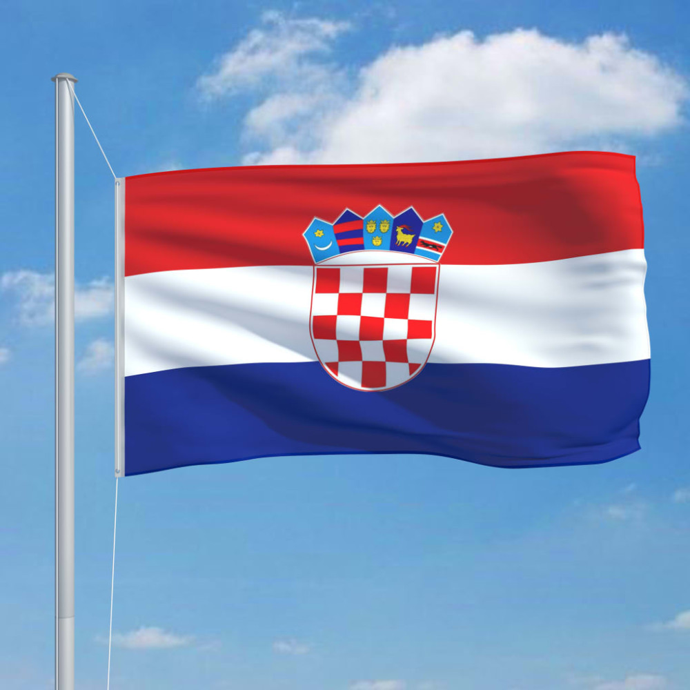Produktbild för Kroatiens flagga 90x150 cm