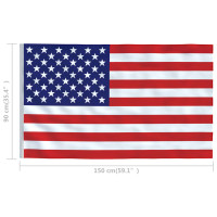 Produktbild för USA:s flagga 90x150 cm