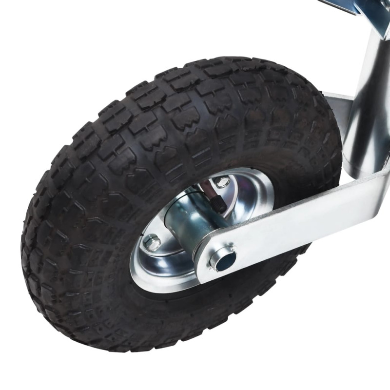 Produktbild för Stödhjul med klämma för släpvagn 48 mm galvaniserat stål