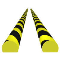 Miniatyr av produktbild för Kantskydd 2 st gul & svart 4x3x100 cm PU