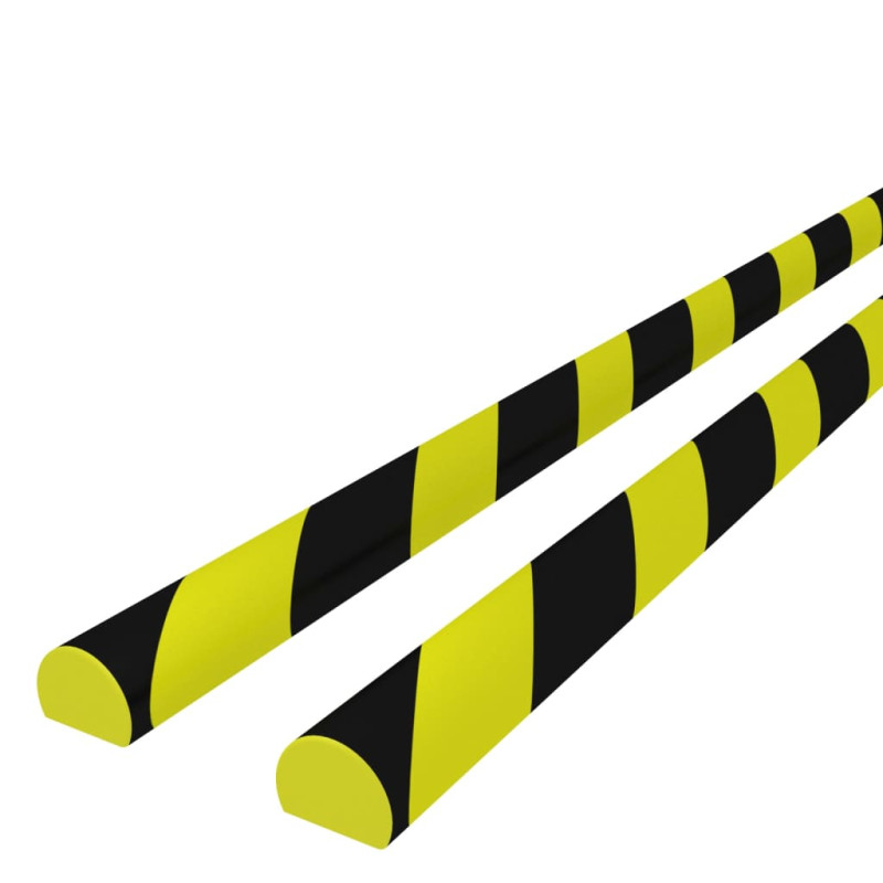 Produktbild för Kantskydd 2 st gul & svart 4x3x100 cm PU
