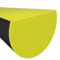 Miniatyr av produktbild för Kantskydd 2 st gul & svart 4x3x100 cm PU