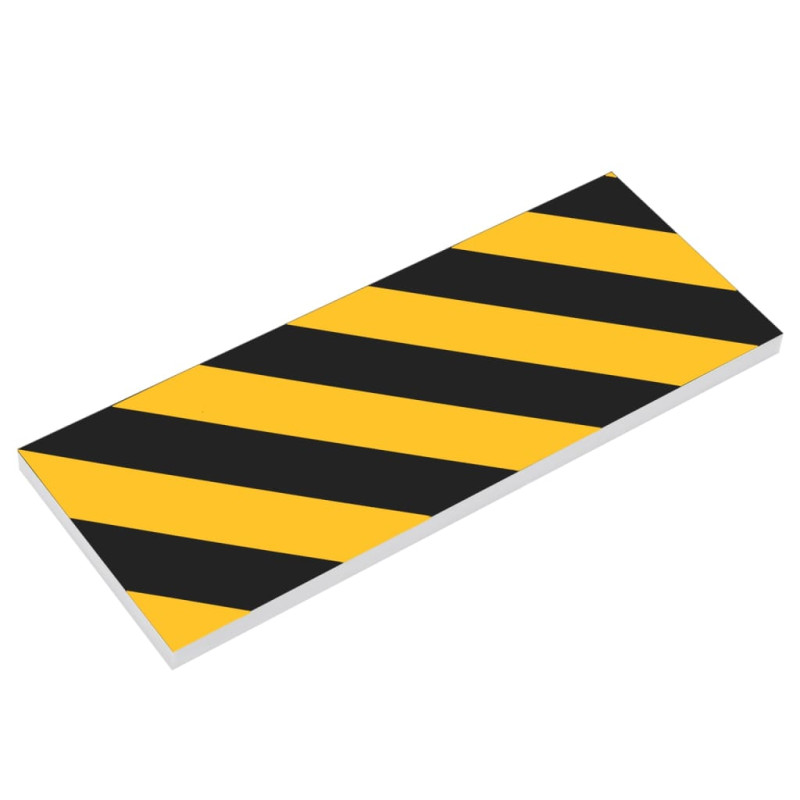 Produktbild för Väggskydd 6 st gul och svart 50x10x2 cm EVA Foam
