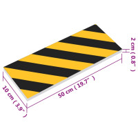 Miniatyr av produktbild för Väggskydd 6 st gul och svart 50x10x2 cm EVA Foam