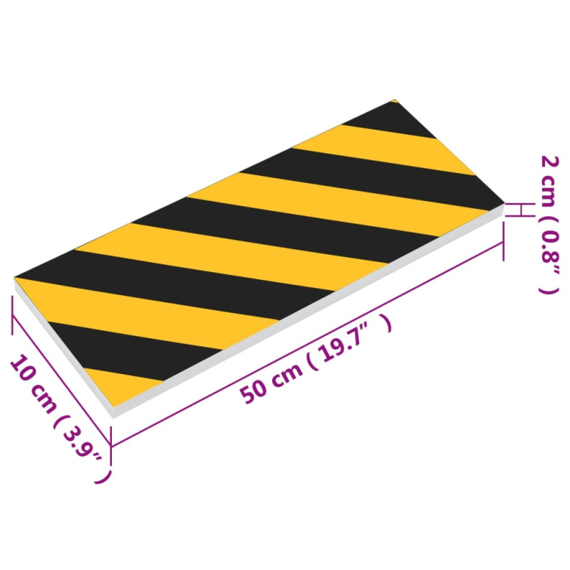 Produktbild för Väggskydd 6 st gul och svart 50x10x2 cm EVA Foam