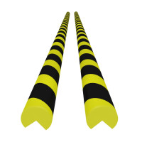 Miniatyr av produktbild för Kantskydd 2 st gul & svart 4x4x104 cm PU