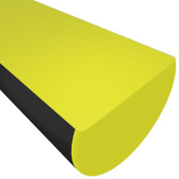 Miniatyr av produktbild för Kantskydd gul & svart 4x3x100 cm PU