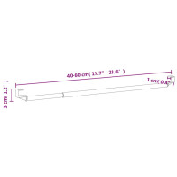 Produktbild för Gardinskenor 2 st vit och silver 40-60 cm aluminium