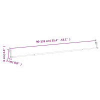 Produktbild för Gardinskenor 2 st vit och silver 90-135 cm aluminium