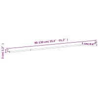 Produktbild för Gardinskenor 2 st vit och silver 90-130 cm aluminium