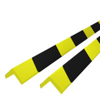 Miniatyr av produktbild för Kantskydd 2 st gul & svart 4,5x4,5x104 cm PU