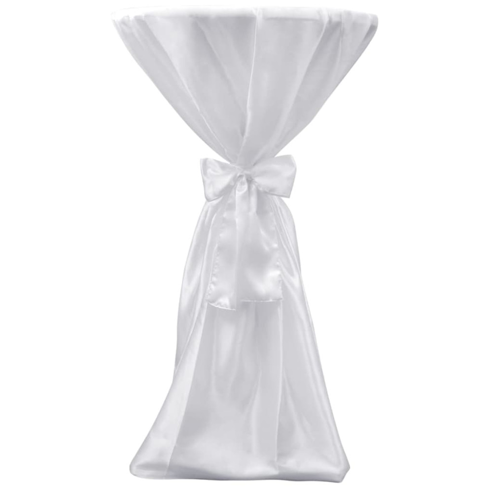 Produktbild för Vit bordsduk med rosett 80 cm 2-pack