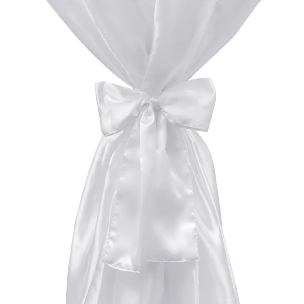 Produktbild för Vit bordsduk med rosett 80 cm 2-pack
