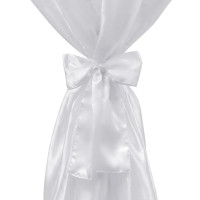 Produktbild för Vit bordsduk med rosett 80 cm 2-pack