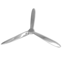 Produktbild för Väggmonterad propeller aluminium silver 70 cm