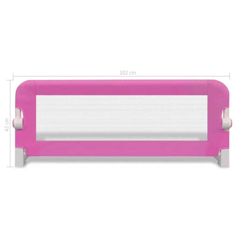 Produktbild för Sängskena för barn 2 st rosa 102x42 cm