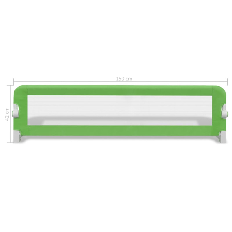 Produktbild för Sängskena för barn 2 st grön 150x42 cm