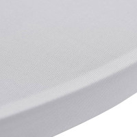 Produktbild för Överdrag till ståbord Ø80 cm vit stretch 4 st