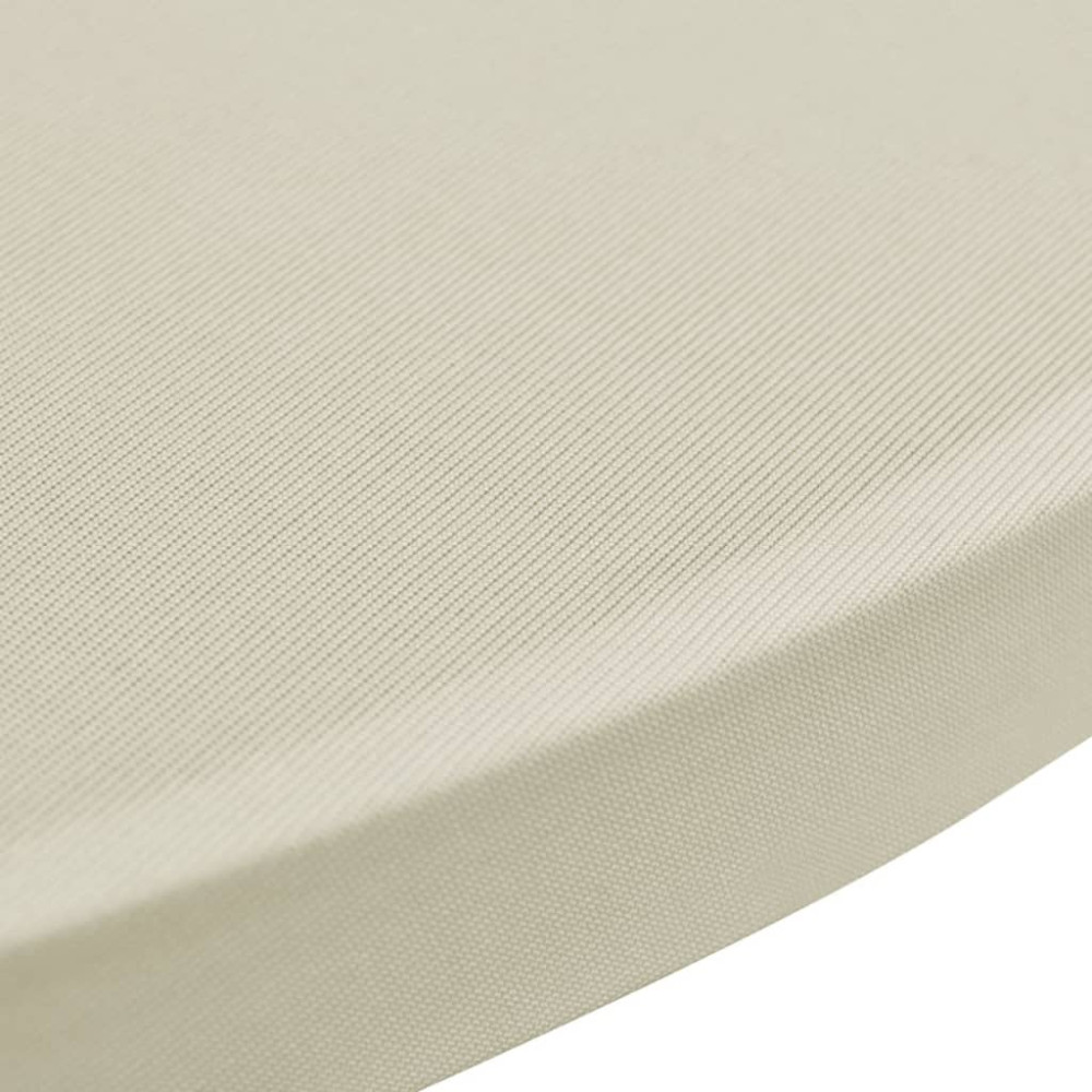 Produktbild för Överdrag till ståbord Ø60 cm gräddvit stretch 4 st