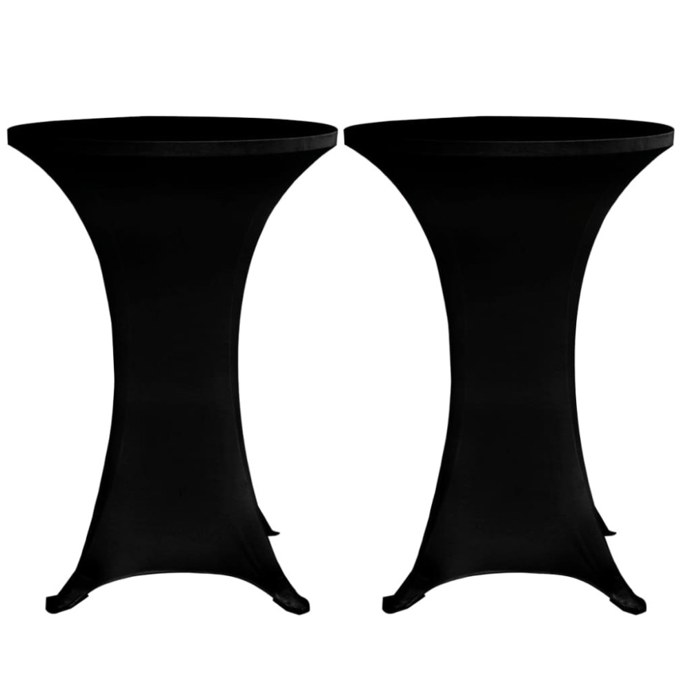 Produktbild för Överdrag till ståbord Ø60 cm svart stretch 4 st