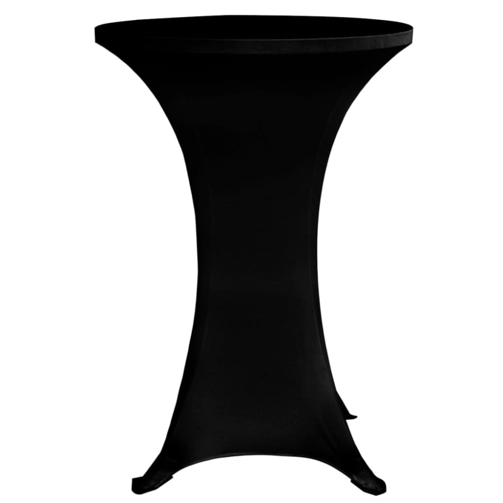Produktbild för Överdrag till ståbord Ø60 cm svart stretch 4 st